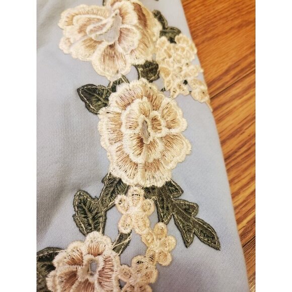 Civil Regime Aqua Marble Rose Hoodie Mens Size Small Tie Dye Embroidered Roses - Picture 10 of 12